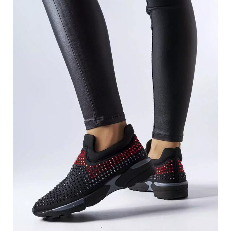 PA1 Adidasi negri decorati cu strasuri Berger negru 1