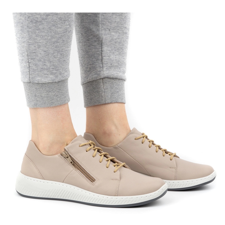 WASAK Pantofi dama pantofi adidași din piele 0602W gri 1 WASAK Pantofi dama pantofi adidași din piele 0602W gri 1