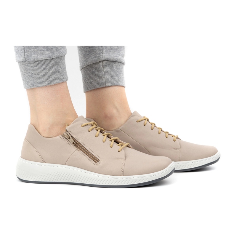 WASAK Pantofi dama pantofi adidași din piele 0602W gri 2 WASAK Pantofi dama pantofi adidași din piele 0602W gri 2