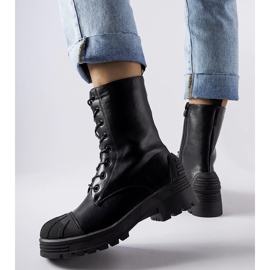 Pantofi de muncitori negri cu talpa groasa Manara negru 1