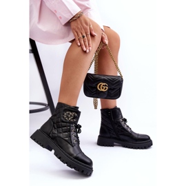 Cizme Muncitoare De Dama Cu Decorat, Toye Neagra negru 2