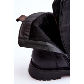 Cizme de muncitor din piele Black Lonevis maro 2