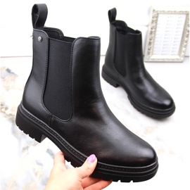 Ghete Chelsea dama, negre, Potocki SZ12201 negru 1 Ghete Chelsea dama, negre, Potocki SZ12201 negru 1