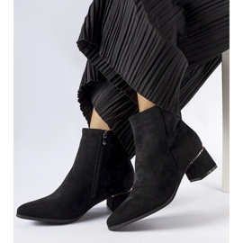 Botine negre Tayyib cu toc jos negru 1