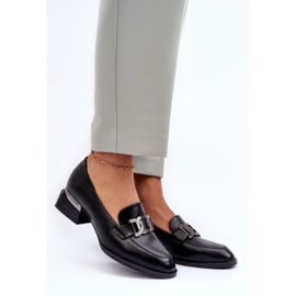 Vinceza Pantofi De Piele Mocasini Pe Toc Inalt, Sakina Neagra negru 2