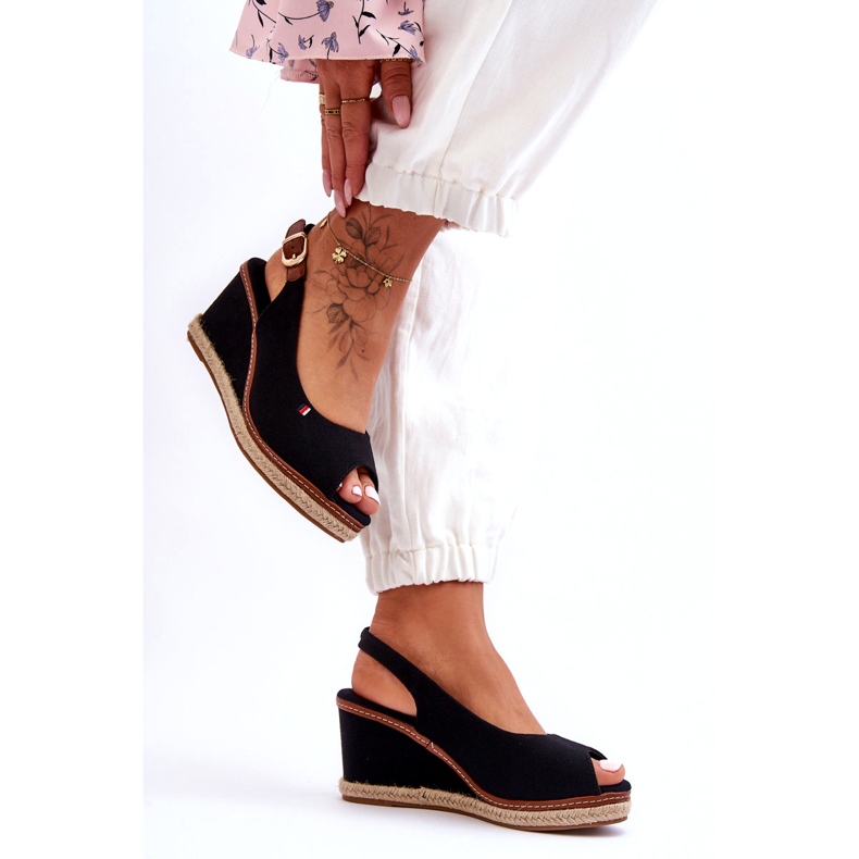 Sandale cu pană clasice pentru femei Katie, negru 1