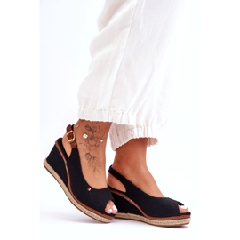 Sandale cu pană clasice pentru femei Katie, negru 3