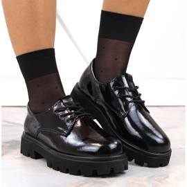 Pantofi de dama negri cu siret Filippo DP4729 negru 7