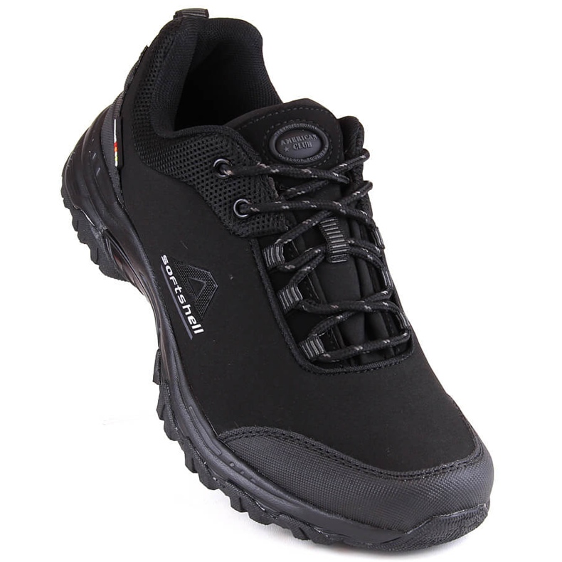 Pantofi sport de trekking softshell American Club negri pentru bărbați negru 1 Pantofi sport de trekking softshell American Club negri pentru bărbați negru 1
