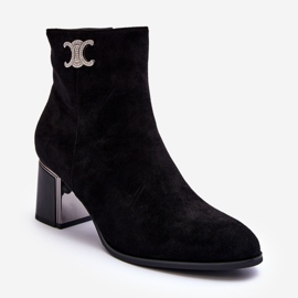 Botine De piele intoarsa Cu Decorat, Dwinja Neagra negru 1