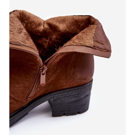 Botine izolate cu toc înalt Camel Effie maro 2