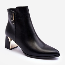 Botine Izolate Piele Negre Amanis negru 1