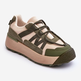 PS1 Pantofi sport de piele intoarsa de dama pe platforma Rohan bej si verde 1 PS1 Pantofi sport de piele intoarsa de dama pe platforma Rohan bej si verde 1