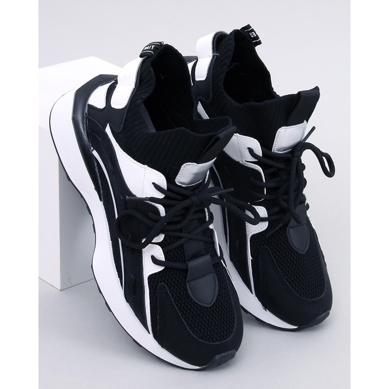 Adidasi Boyce negri cu șosete negru 1