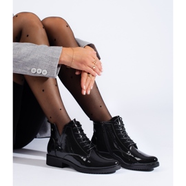 Botine negre cu șireturi Vinceza negru 2 Botine negre cu șireturi Vinceza negru 2
