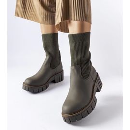 Botine Beauchemin cu șosete verzi verde 1