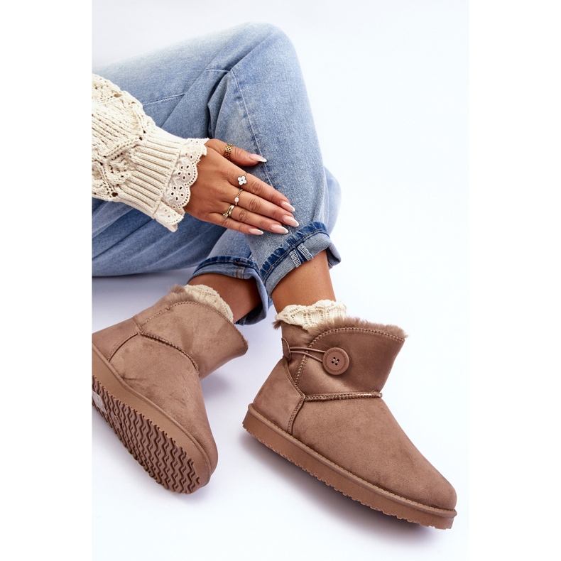 Cizme De Zapada Dama Izolatoare Cu Decorat, Bej Inchis Siriol 1