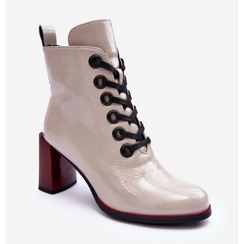 Botine cu șireturi brevetate S.Barski MR870-15 Gri deschis 2