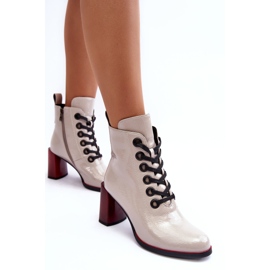 Botine cu șireturi brevetate S.Barski MR870-15 Gri deschis 1