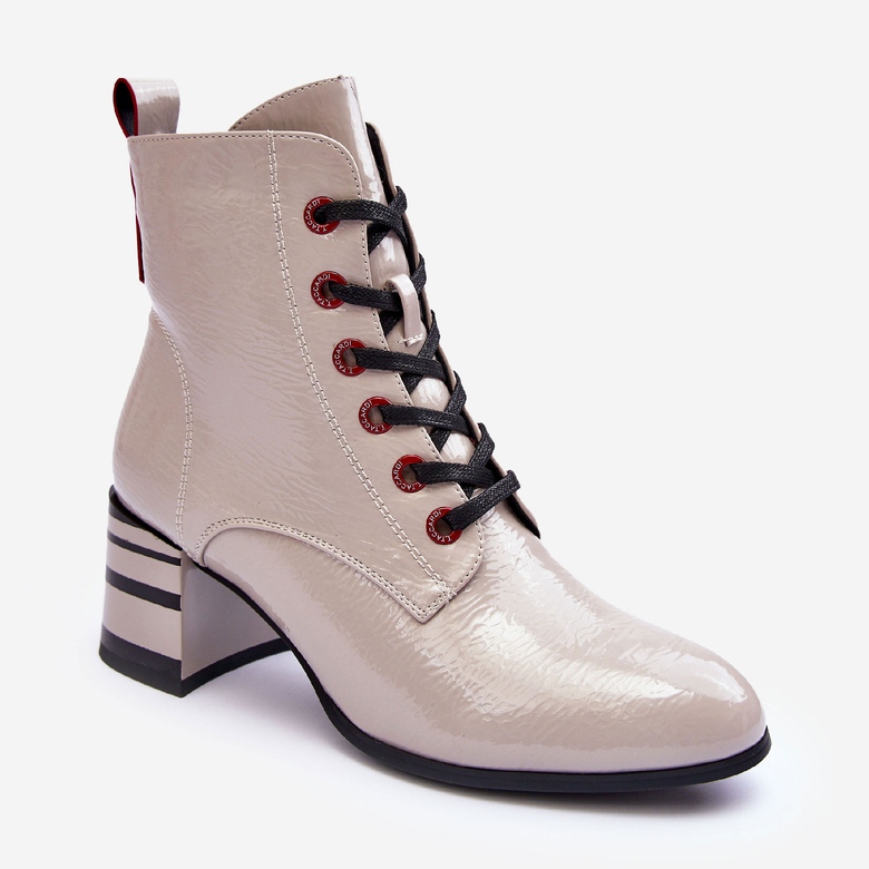 Cizme brevetate cu toc inalt S.Barski MR870-49 Gri deschis 2 Cizme brevetate cu toc inalt S.Barski MR870-49 Gri deschis 2