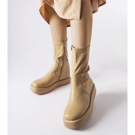 Botine bej pe platforma Shadid 1