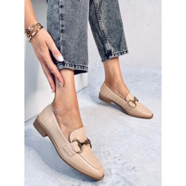 Mocasini de dama Jonna Khaki bej 1