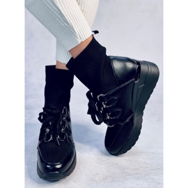 Botine Kaye Black cu pană cu partea superioară elastică negru 2