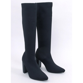 Elisha Cizme elastice negre cu toc negru 1