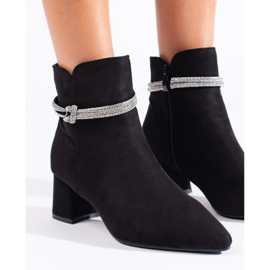 Botine de dama clasice din piele intoarsa neagra Shelovet negru 2 Botine de dama clasice din piele intoarsa neagra Shelovet negru 2