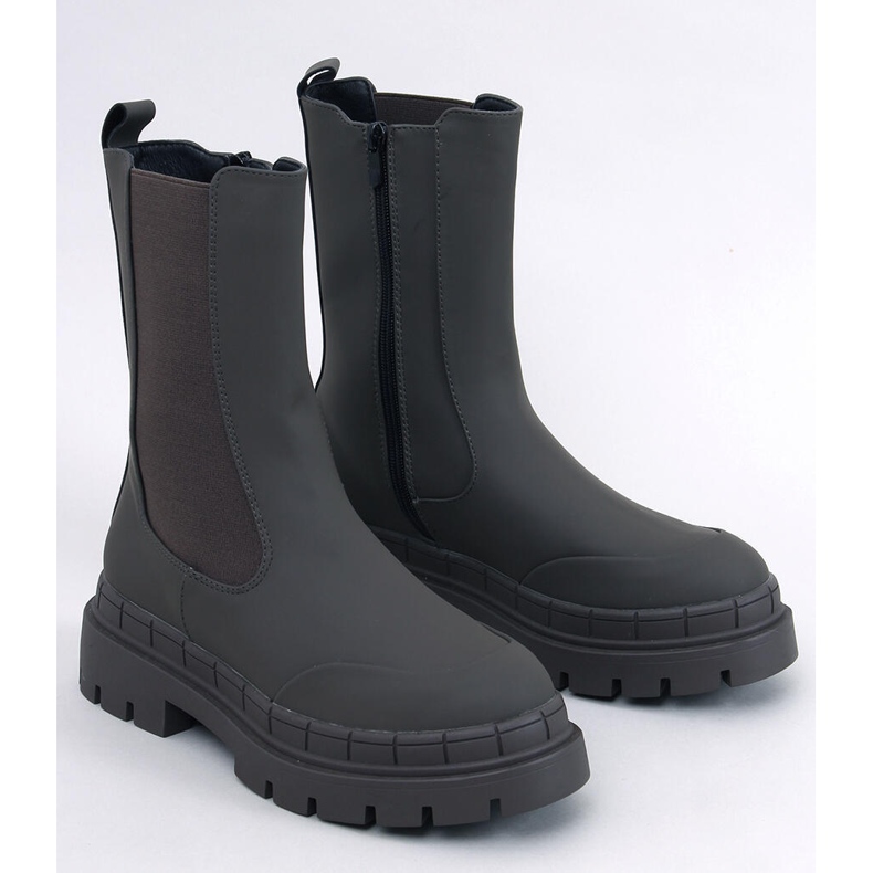 Cizme Chelsea înalte Faime Kaki verde 1