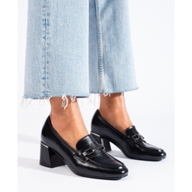 Pantofi negri eleganti de dama de la Shelovet negru 1