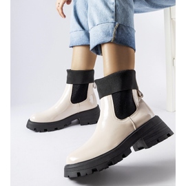 Cizme de muncitori slip-on bej de la Breolungi 2