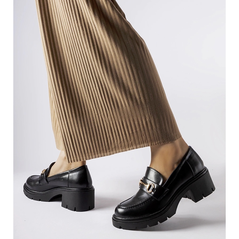 Pantofi negri cu toc Fabrizio negru 1