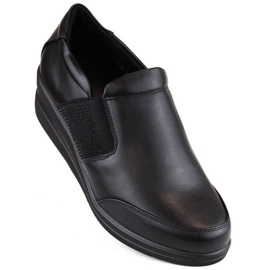 Pantofi cu pană Sergio Leone W SK222D negri cu zirconiu cubic negru 1