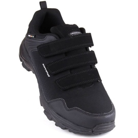 Pantofi sport American Club M AM932 softshell cu Velcro, negru 1