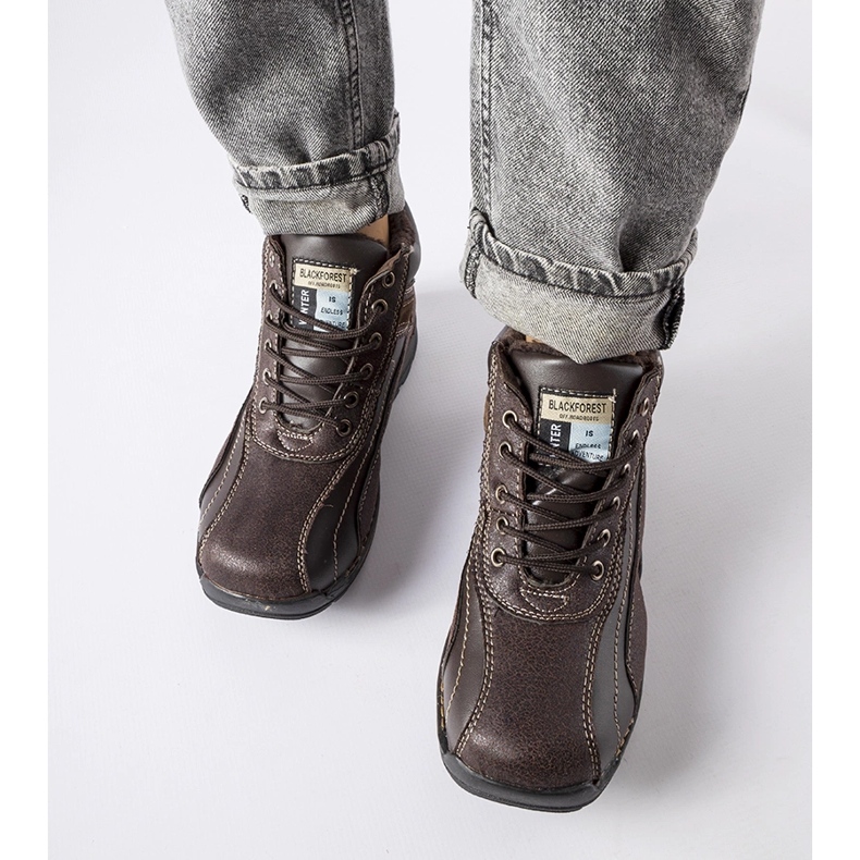 Pantofi izolați maro Curzio pentru băieți 1