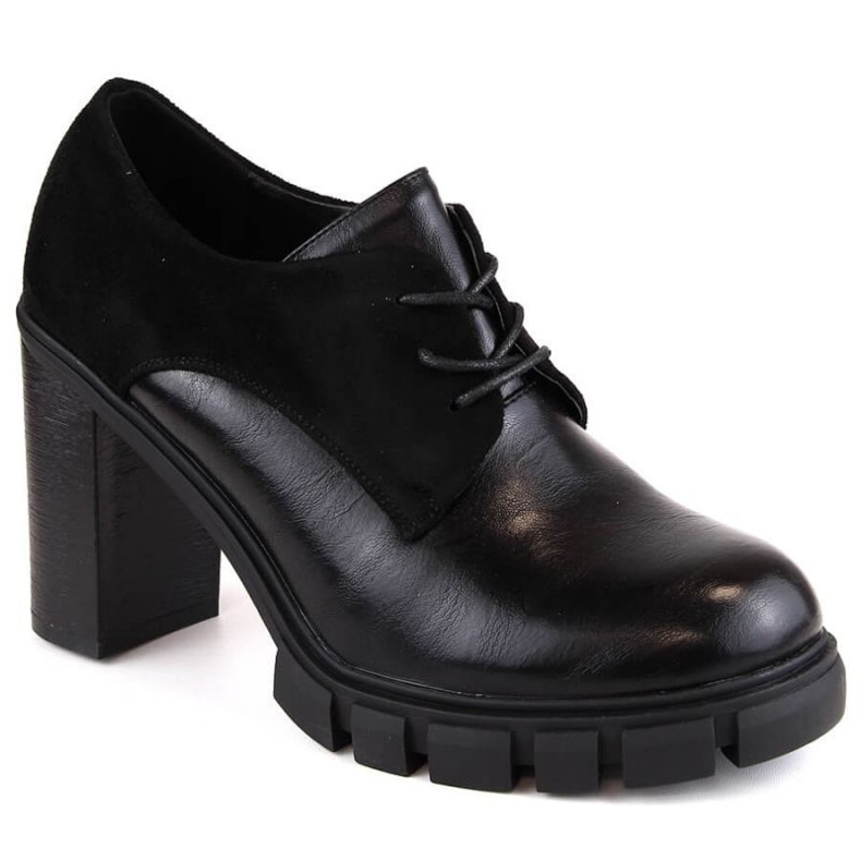 M.Daszyński W SAN19A pantofi cu toc înalt și platformă, negri negru 1