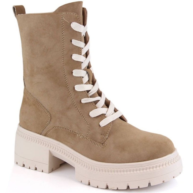 Botine din piele intoarsa izolate Potocki W WOL174 camel maro 1