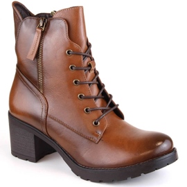 Botine cu toc înalt și platformă Potocki W WOL177B camel maro 1