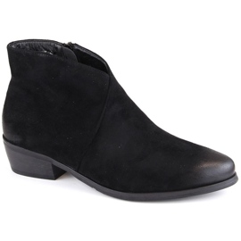 Botine Potocki W WOL178A din piele intoarsa, negre negru 1