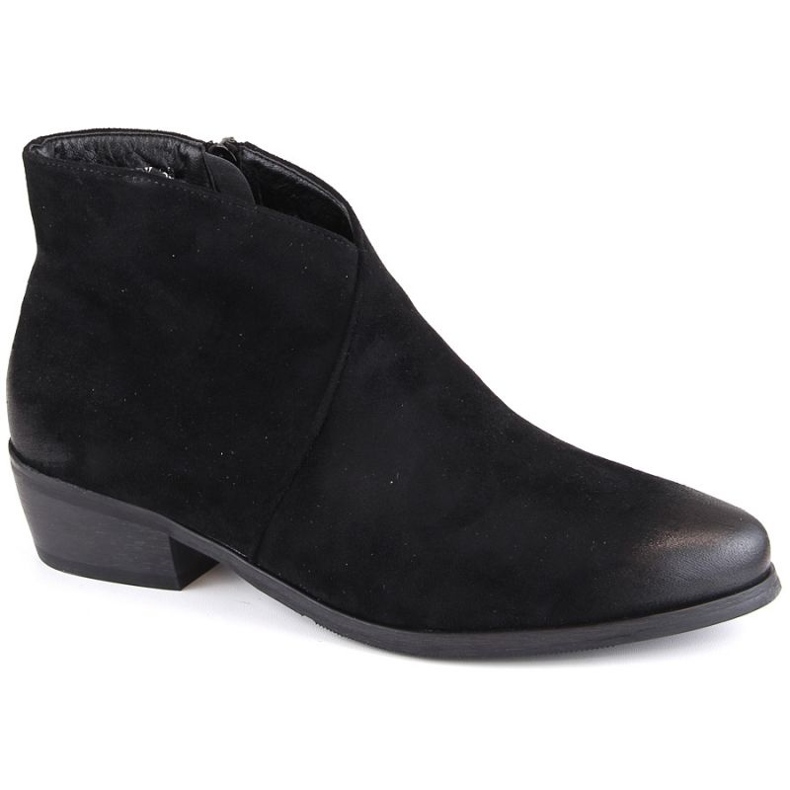 Botine Potocki W WOL178A din piele intoarsa, negre negru 1