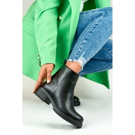 Botine clasice de dama negre din piele ecologica negru 2 Botine clasice de dama negre din piele ecologica negru 2