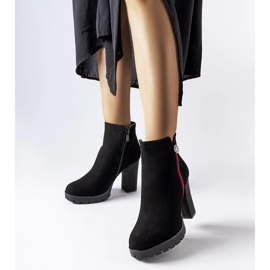 Botine negre din satin de la Rogeno negru 1