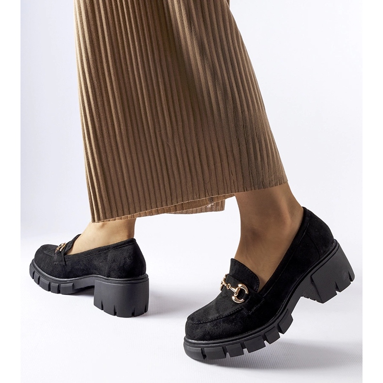 Pantofi negri cu toc Irmina negru 1