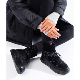 Cizme de zapada dama din piele neagra Vinceza negru 1