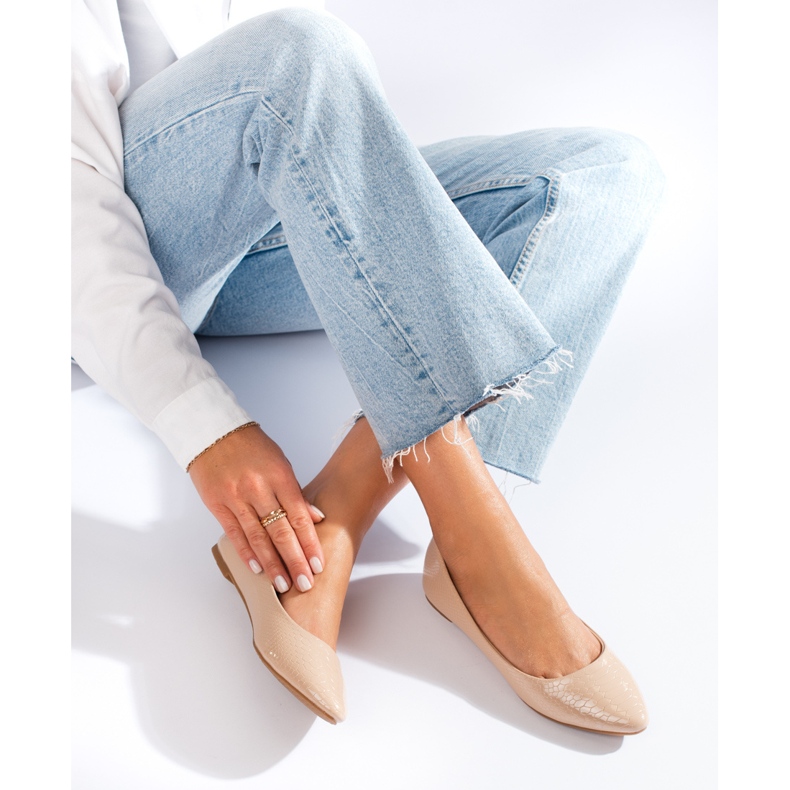 Balerini de damă bej de la Shelovet 1