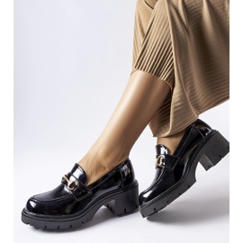 Pantofi cu toc Fabrizio din piele lacuita neagra negru 2