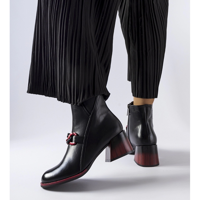 Botine negre Castione 58126 Negru 1