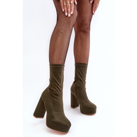 PH2 Botine verde Peculia cu toc inalt cu fermoar 2