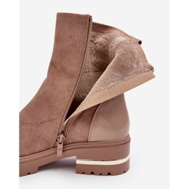 PS1 Cizme Plate Clasice Piele Bej Shendete 1